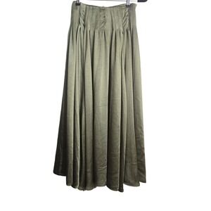 Lace Made Green Pleated High Waist Skirt NWT Cottagecore 26" waist